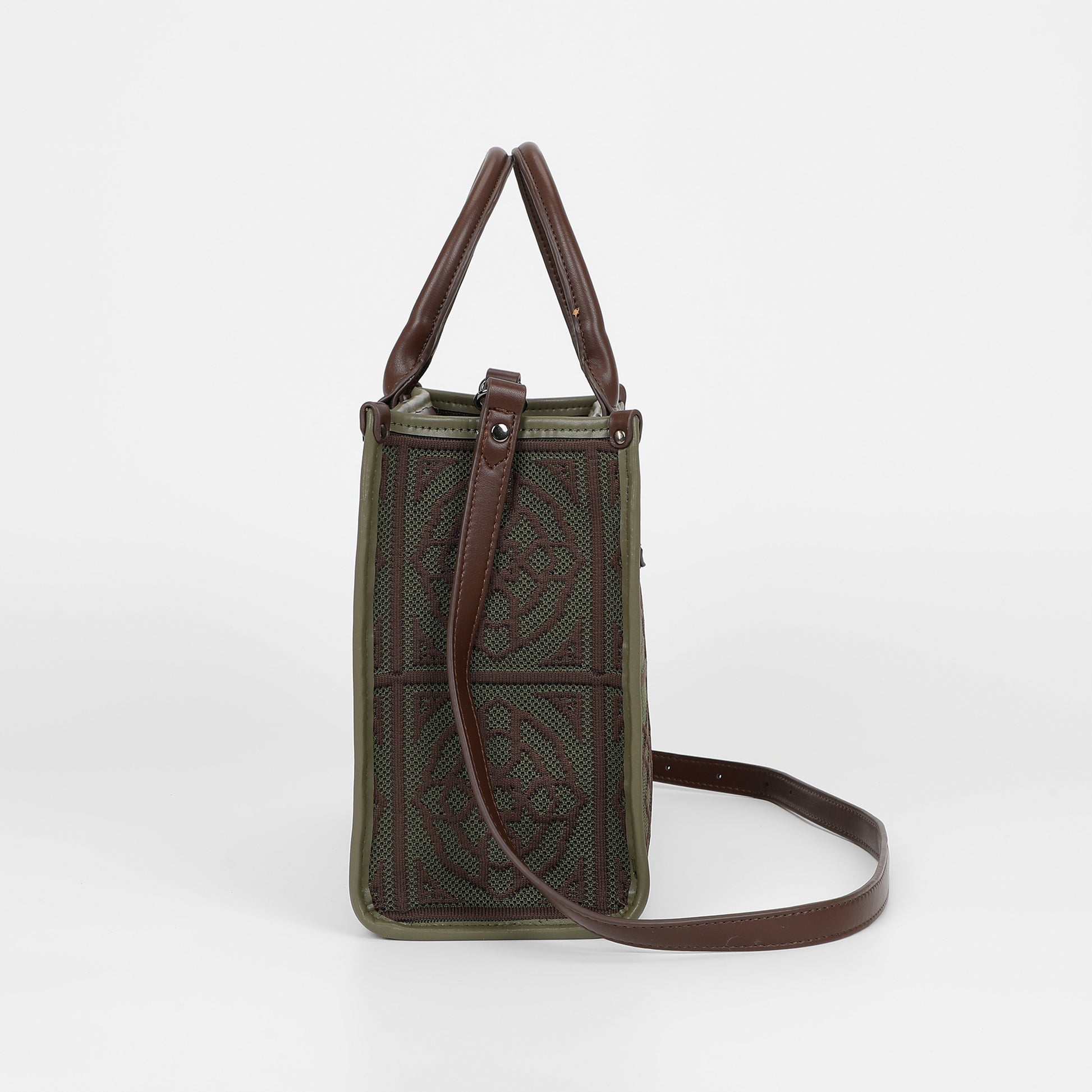 BORSA TOTE MEDIA CON DISEGNO RICAMATO