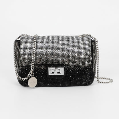 BORSA A TRACOLLA CON STRASS SFUMATI