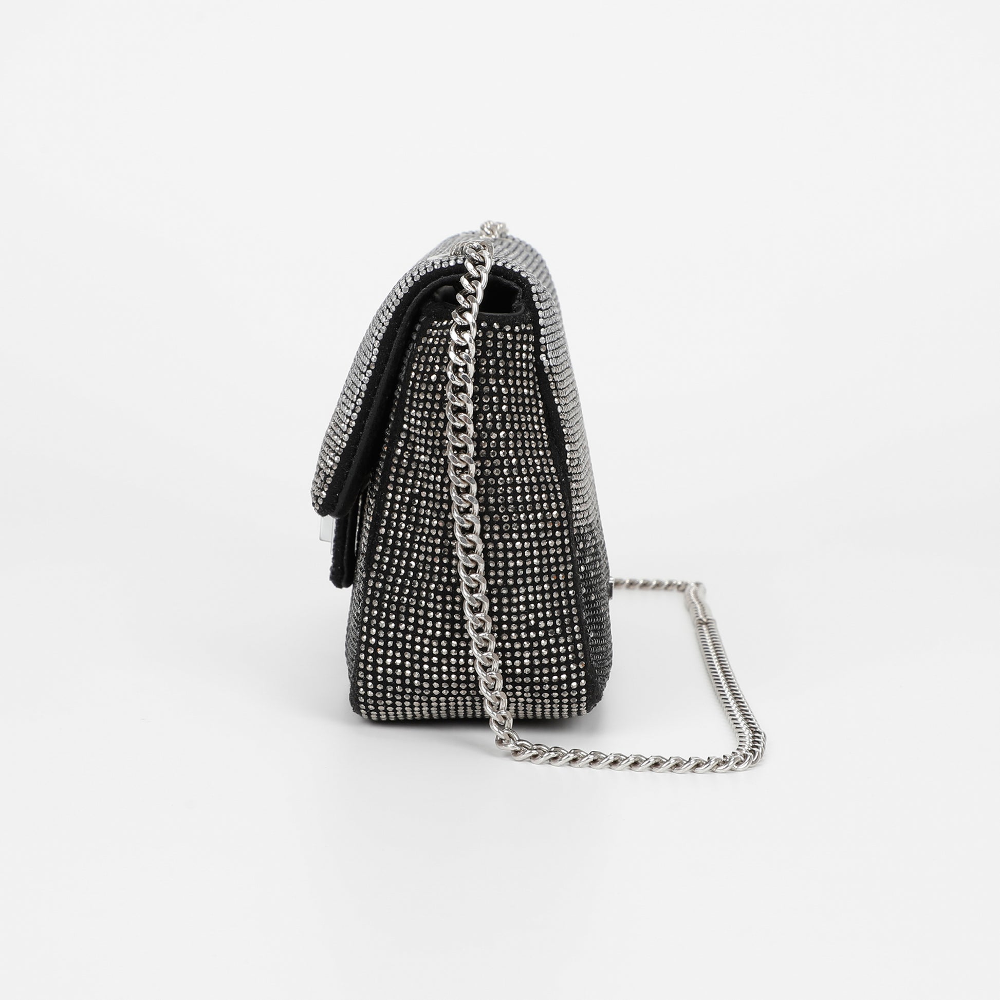 BORSA A TRACOLLA CON STRASS SFUMATI