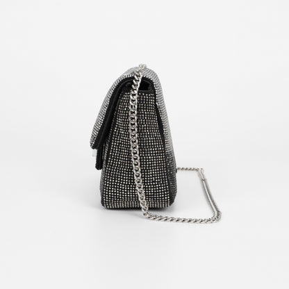 BORSA A TRACOLLA CON STRASS SFUMATI