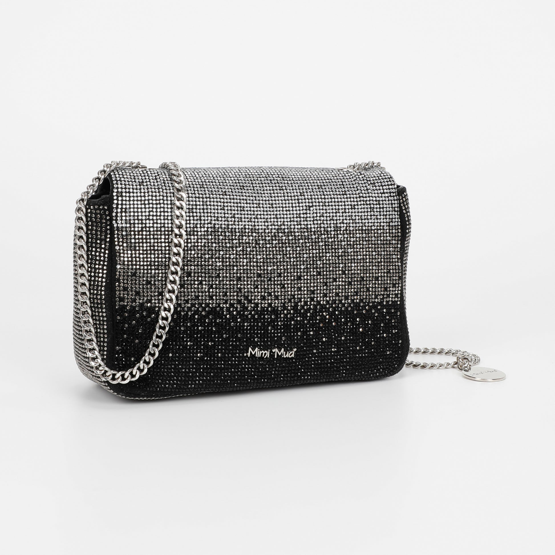 BORSA A TRACOLLA CON STRASS SFUMATI