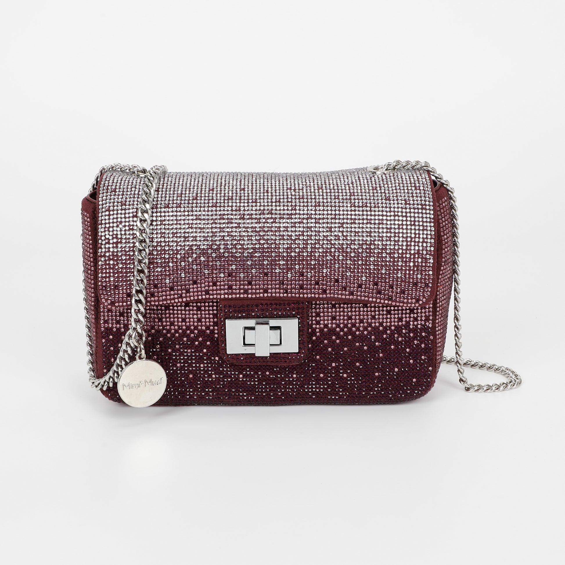 BORSA A TRACOLLA CON STRASS SFUMATI