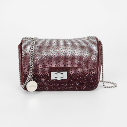BORSA A TRACOLLA CON STRASS SFUMATI