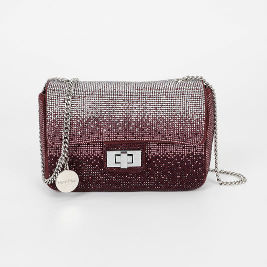 BORSA A TRACOLLA CON STRASS SFUMATI