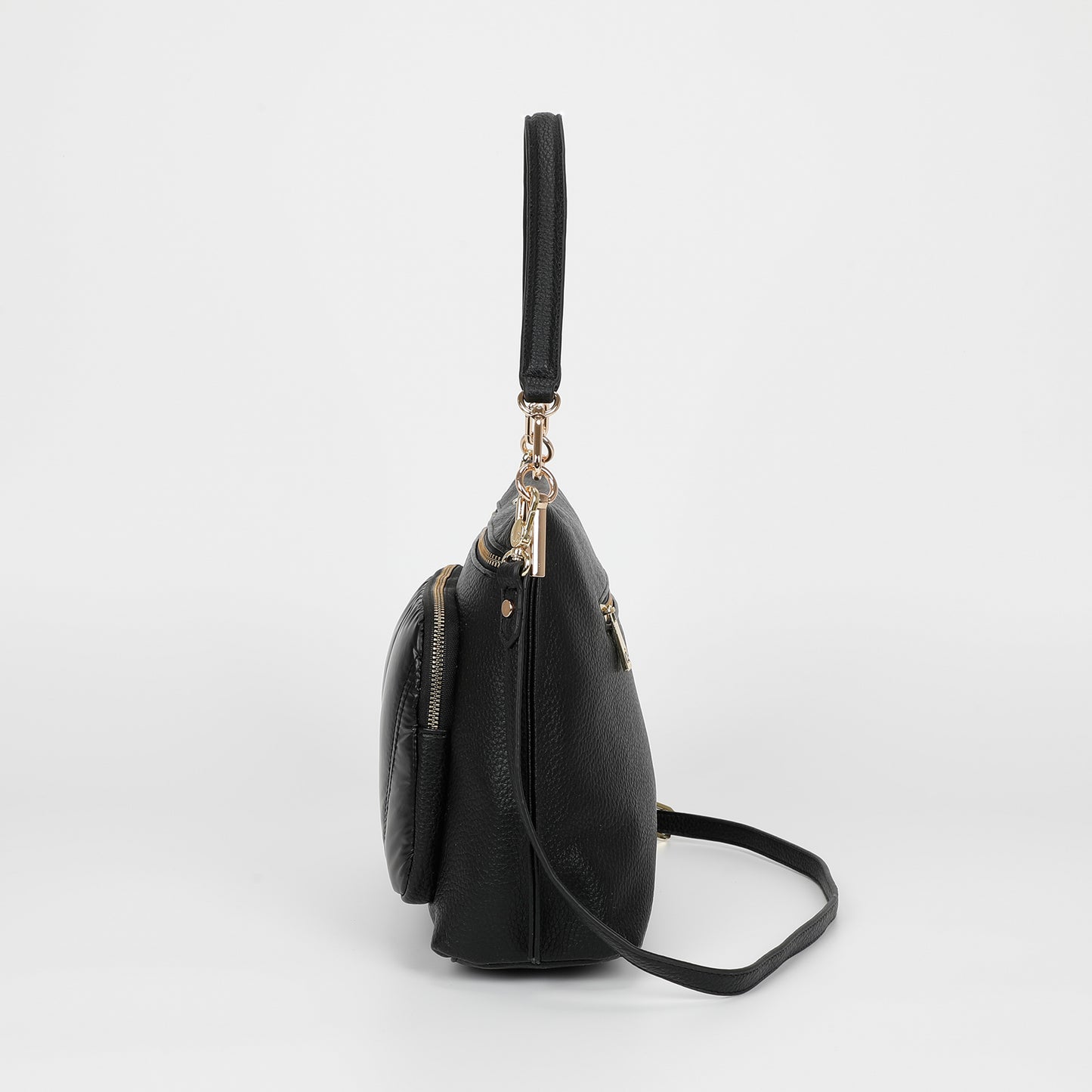 BORSA A SPALLA CON DETTAGLIO IN PIUMINO