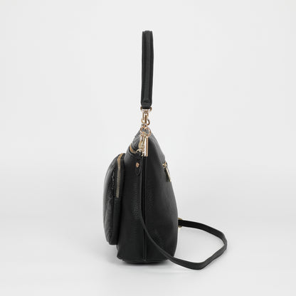 BORSA A SPALLA CON DETTAGLIO IN PIUMINO