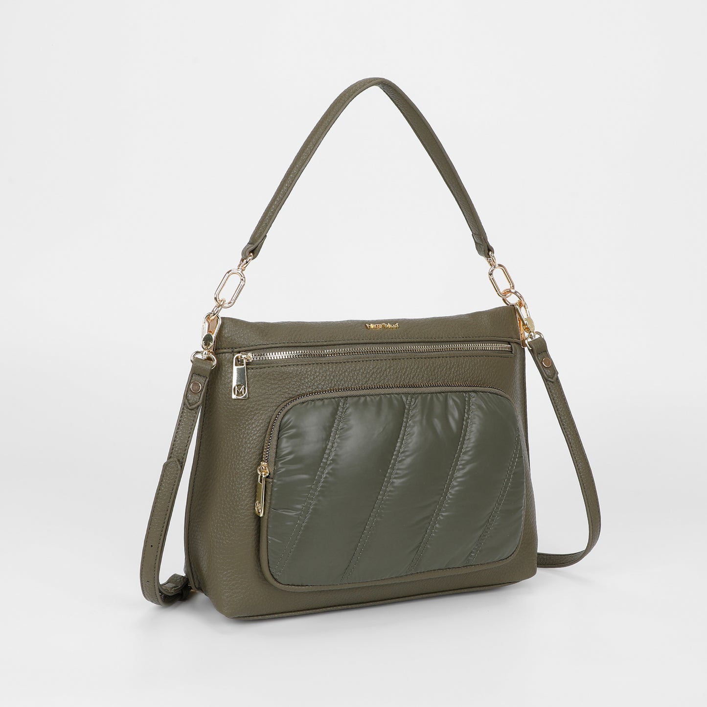 BORSA A SPALLA CON DETTAGLIO IN PIUMINO