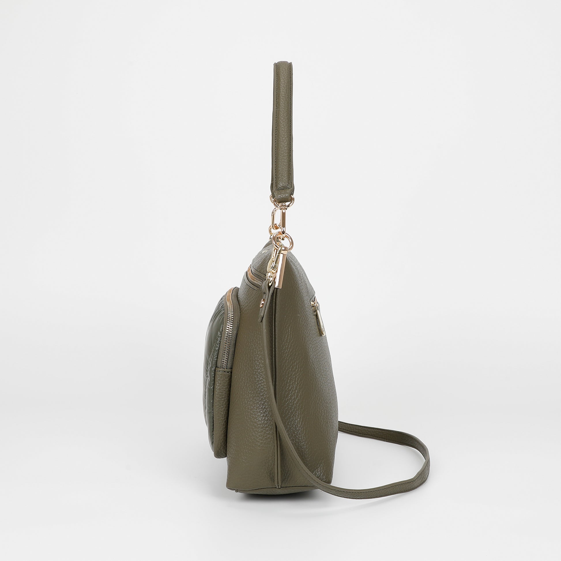 BORSA A SPALLA CON DETTAGLIO IN PIUMINO