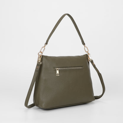 BORSA A SPALLA CON DETTAGLIO IN PIUMINO