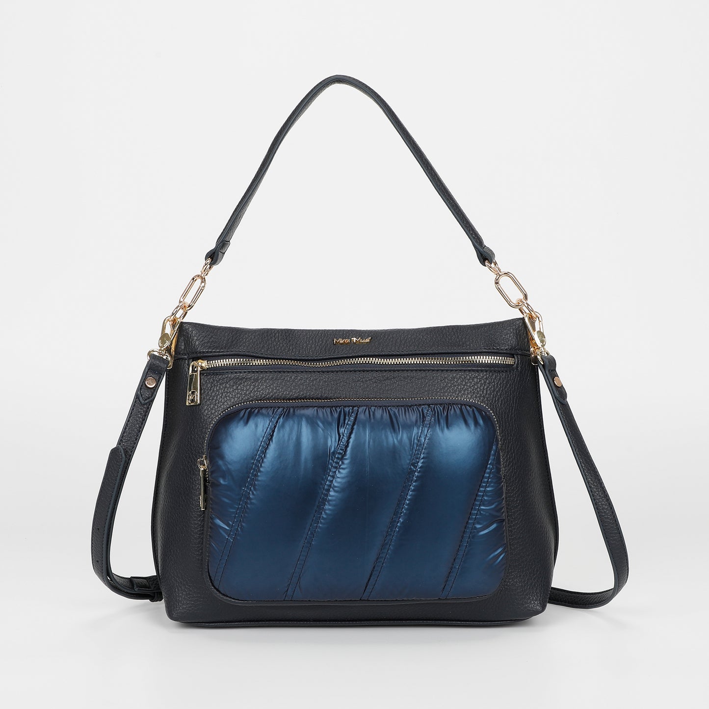 BORSA A SPALLA CON DETTAGLIO IN PIUMINO