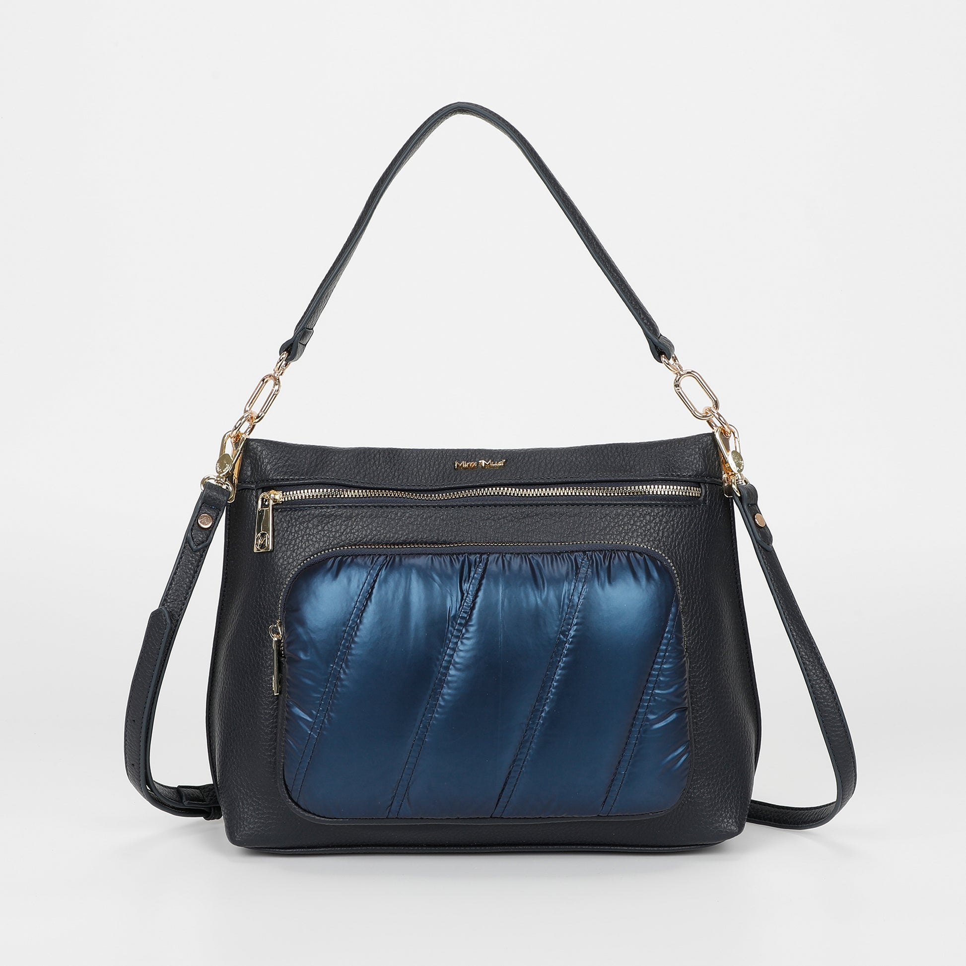 BORSA A SPALLA CON DETTAGLIO IN PIUMINO