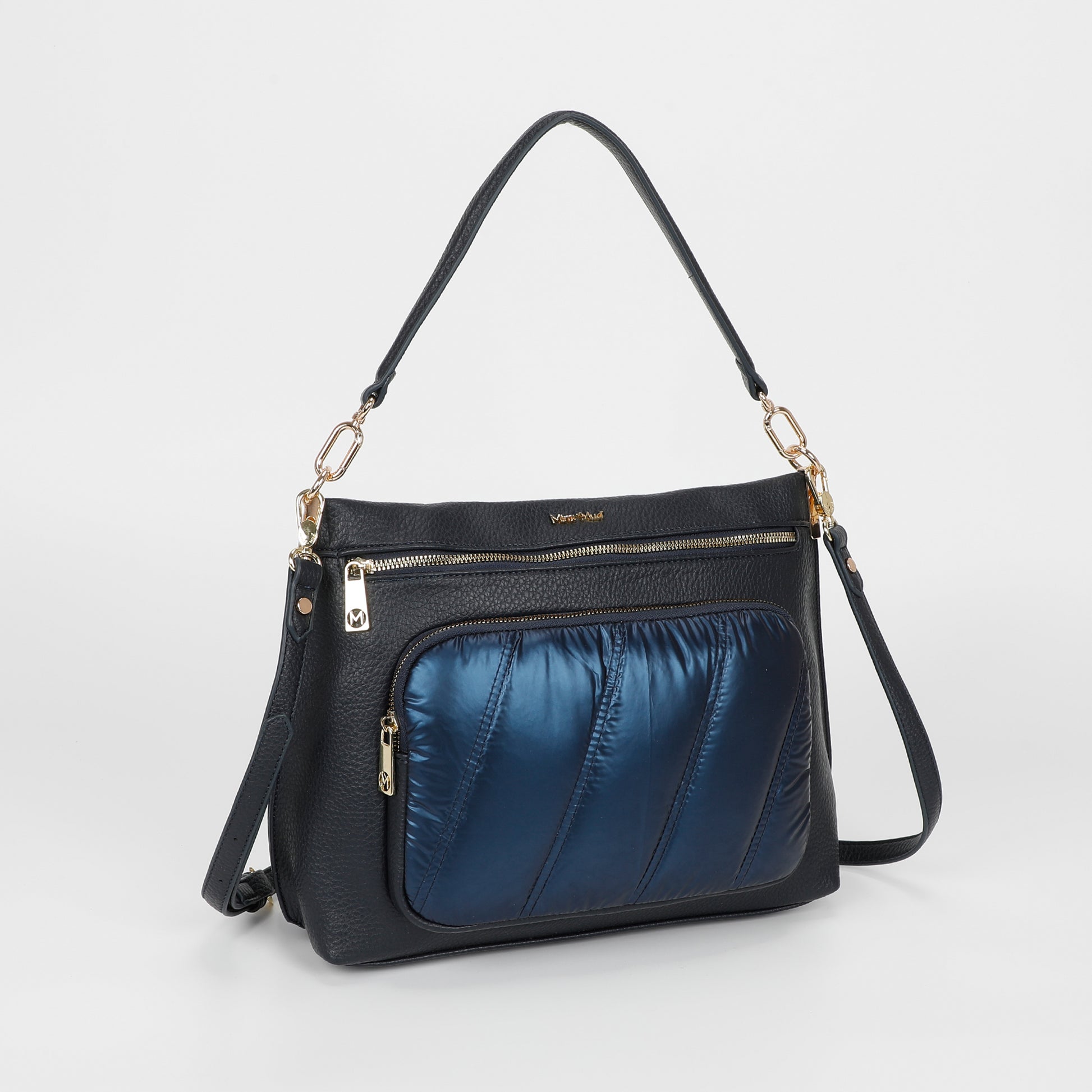 BORSA A SPALLA CON DETTAGLIO IN PIUMINO
