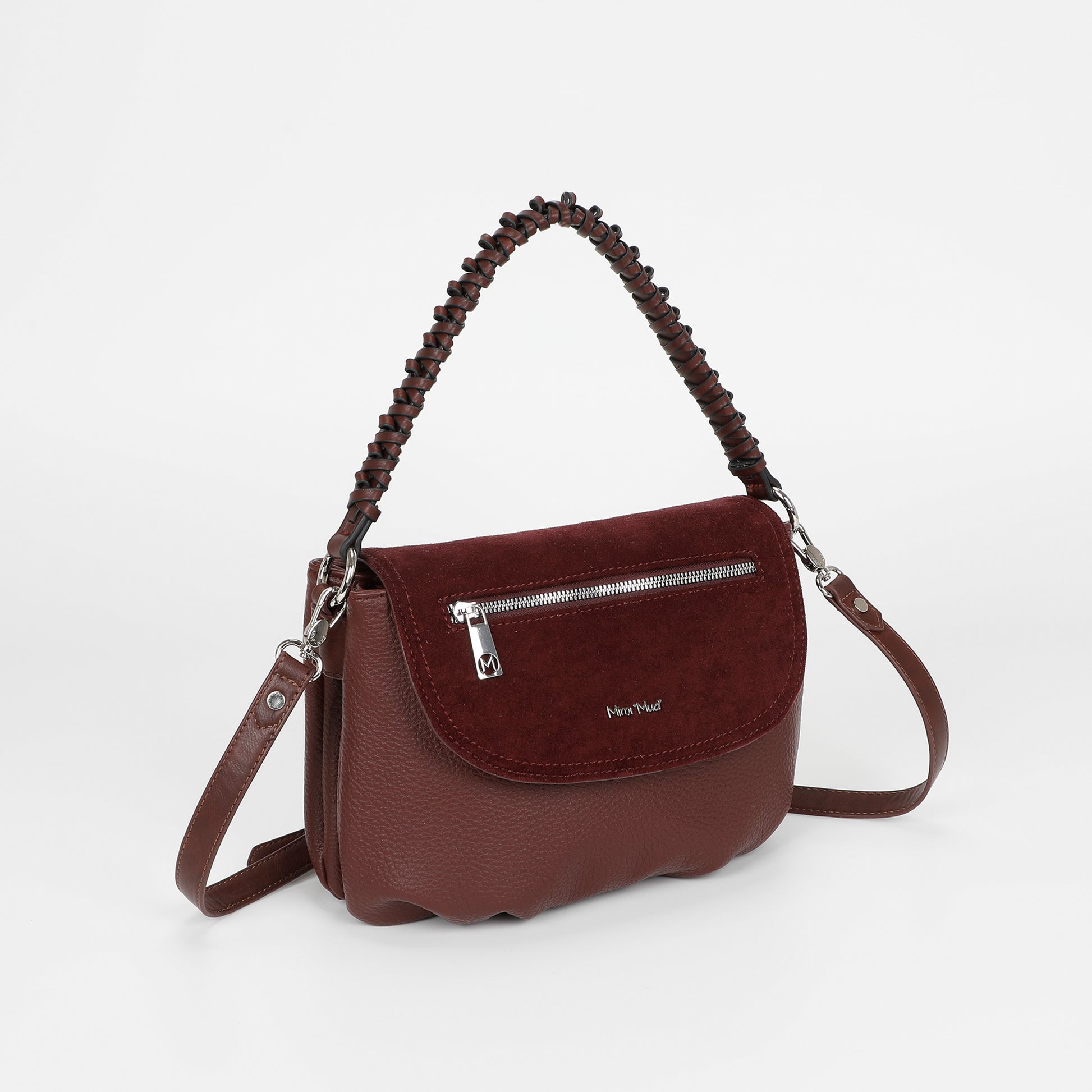 BORSA A MANO CON DETTAGLIO IN ECO SUEDE