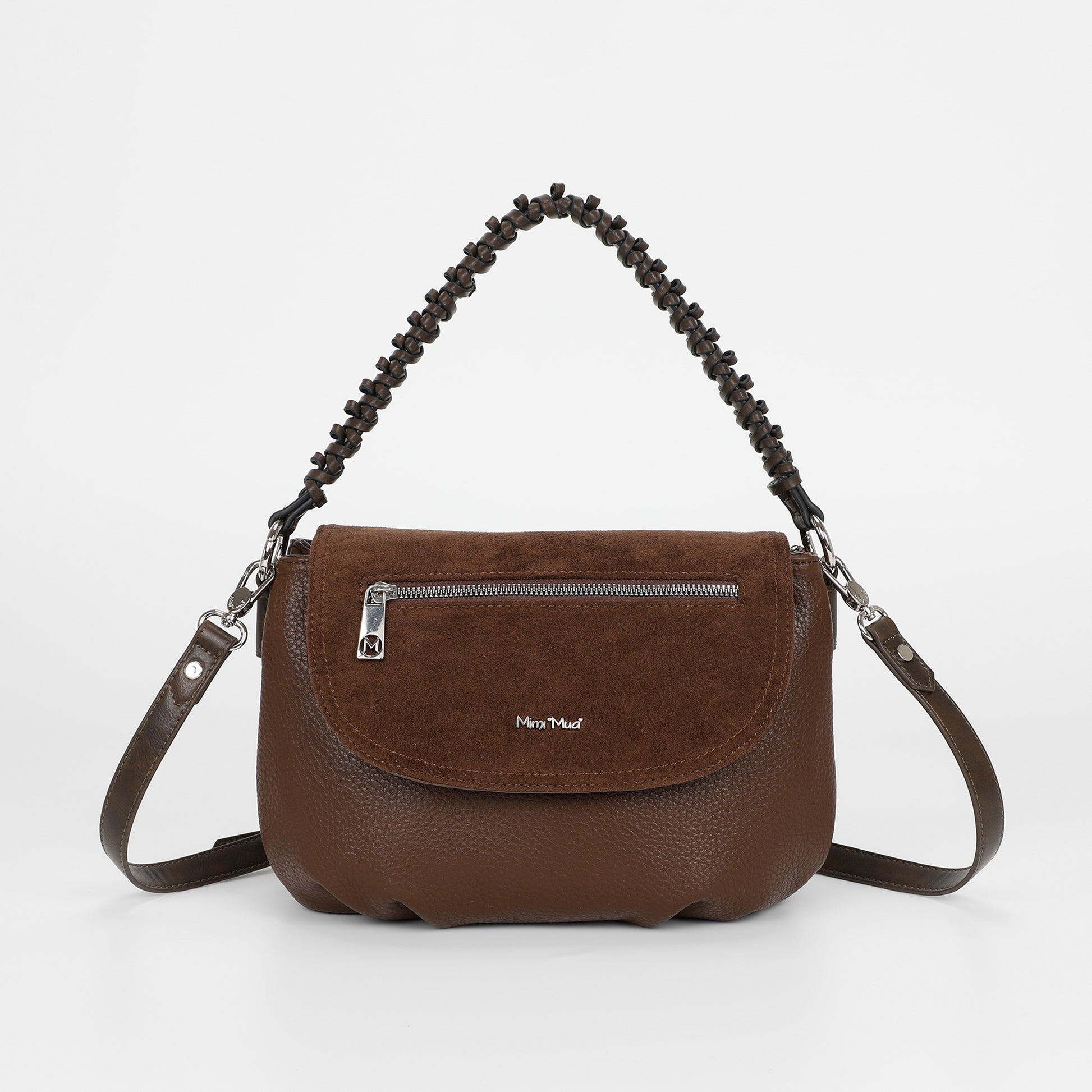 BORSA A MANO CON DETTAGLIO IN ECO SUEDE