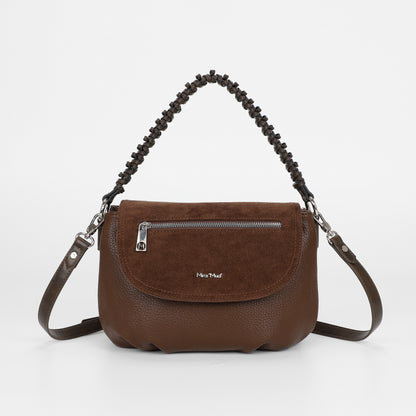 BORSA A MANO CON DETTAGLIO IN ECO SUEDE