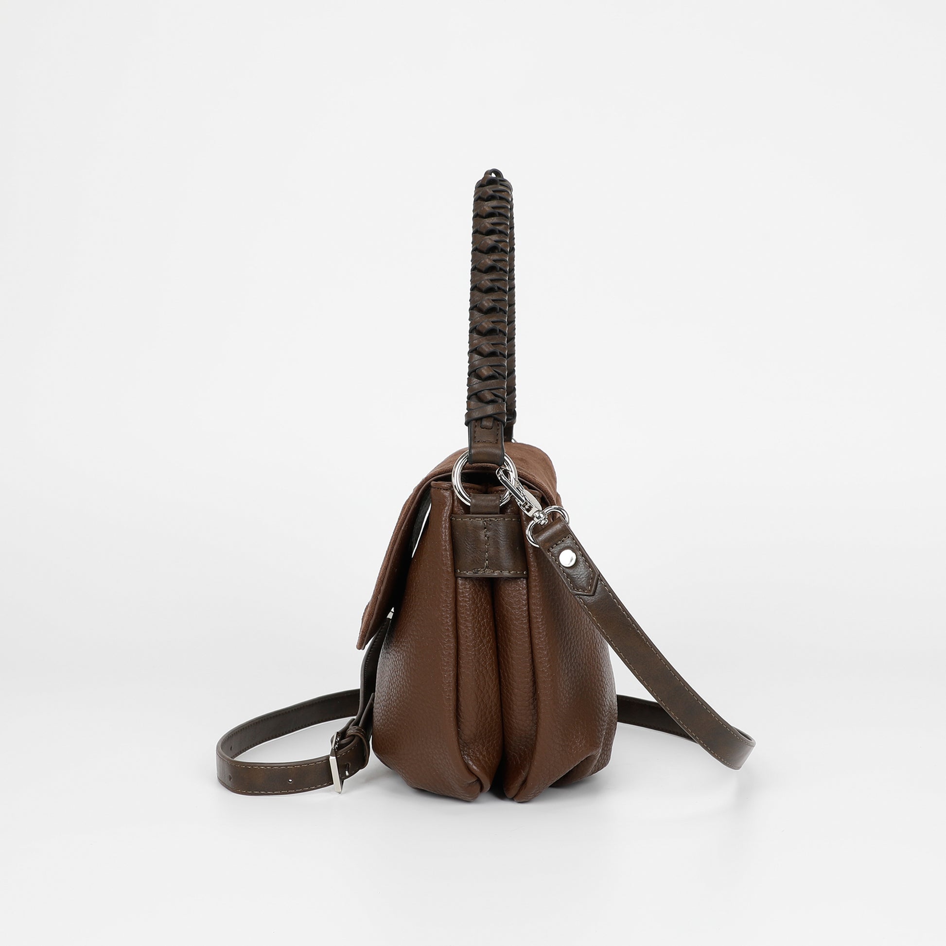 BORSA A MANO CON DETTAGLIO IN ECO SUEDE