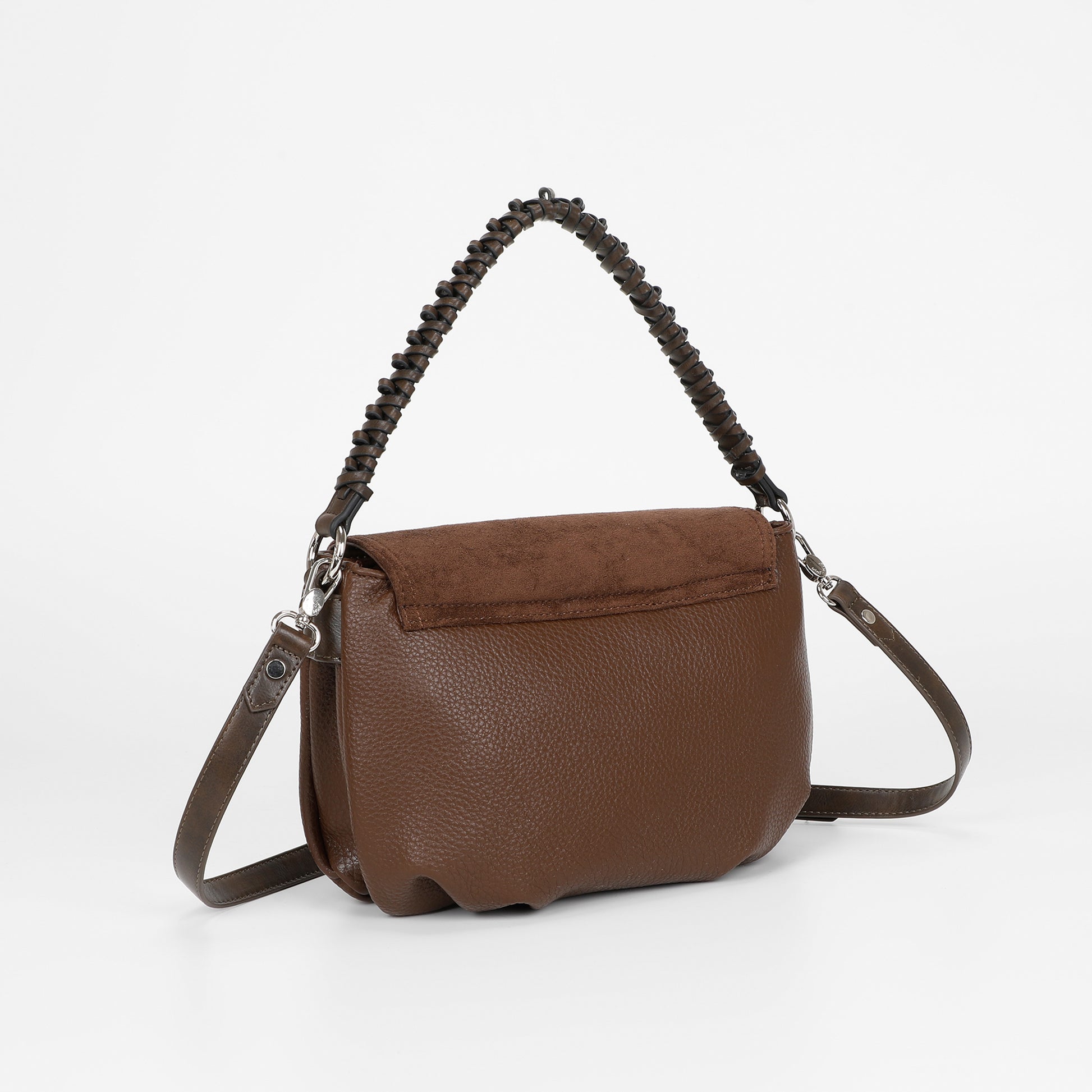 BORSA A MANO CON DETTAGLIO IN ECO SUEDE