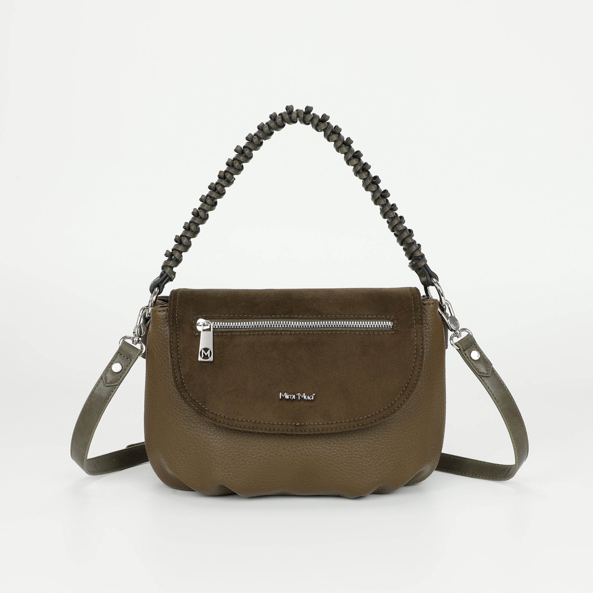 BORSA A MANO CON DETTAGLIO IN ECO SUEDE