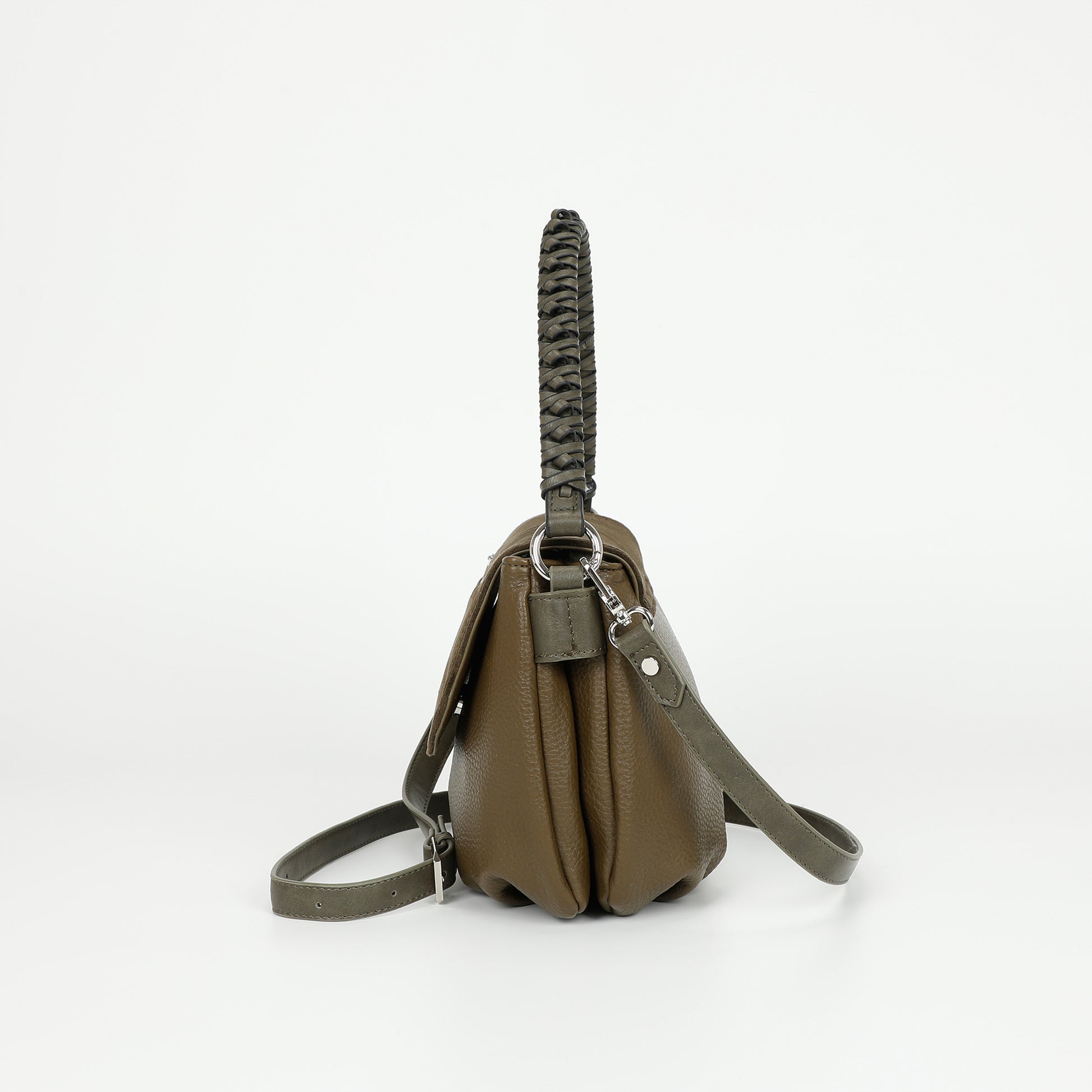 BORSA A MANO CON DETTAGLIO IN ECO SUEDE
