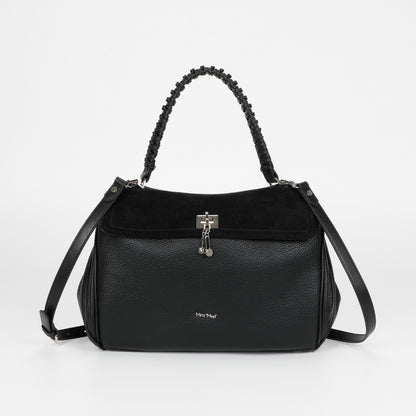 BORSA A SPALLA CON DETTAGLIO IN ECO SUEDE