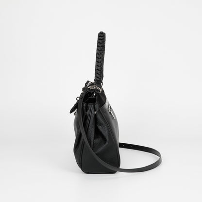 BORSA A SPALLA CON DETTAGLIO IN ECO SUEDE