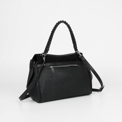 BORSA A SPALLA CON DETTAGLIO IN ECO SUEDE