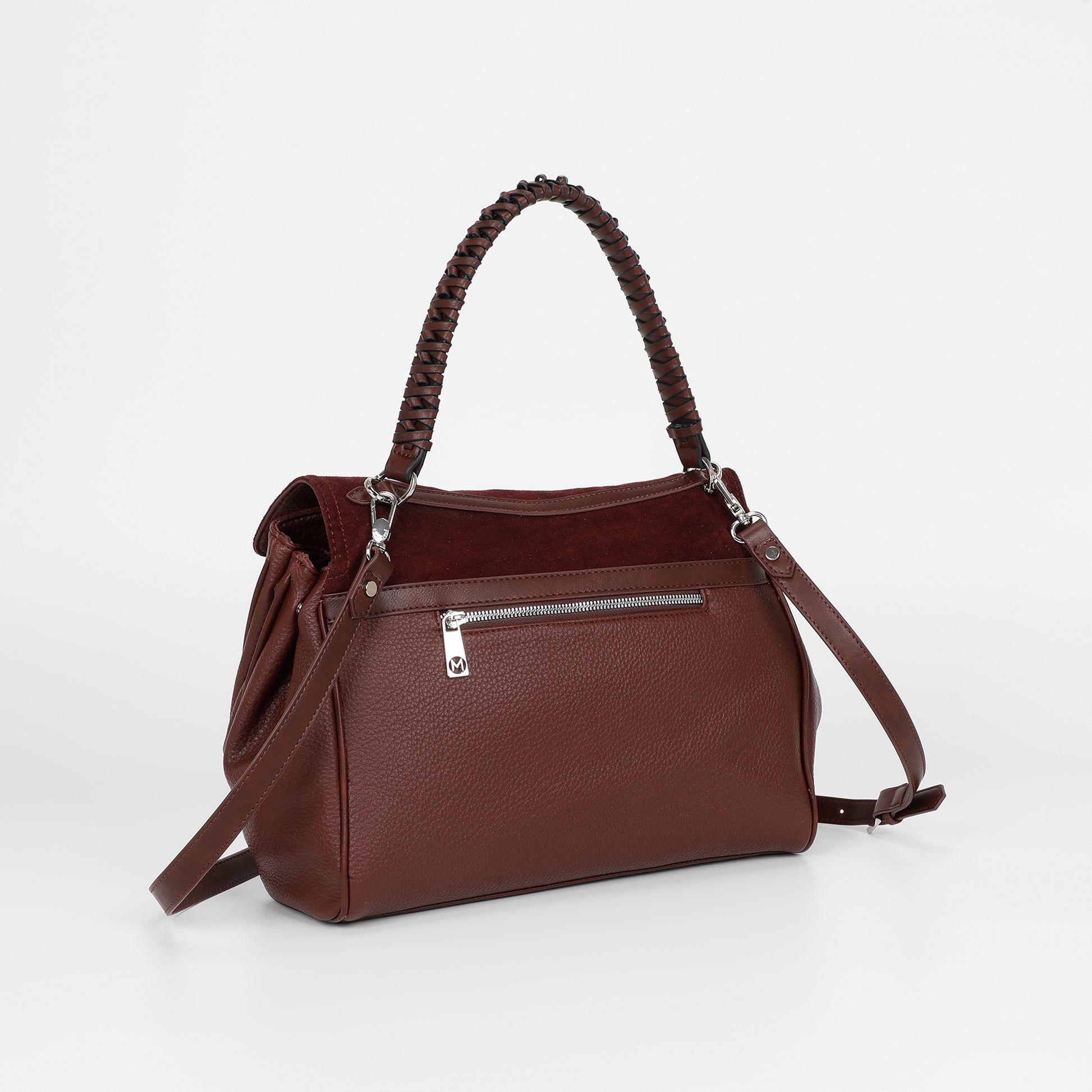 BORSA A SPALLA CON DETTAGLIO IN ECO SUEDE