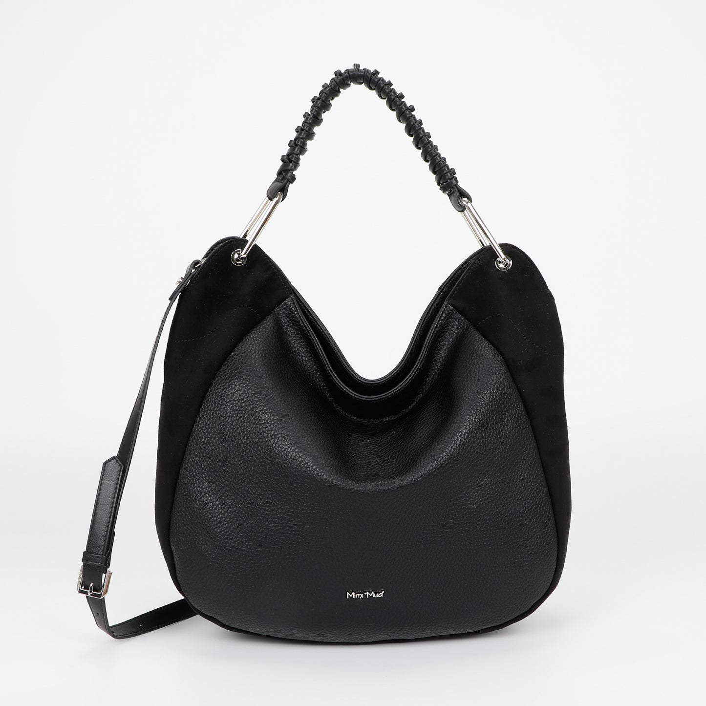 BORSA A SACCA CON DETTAGLIO IN ECO SUEDE