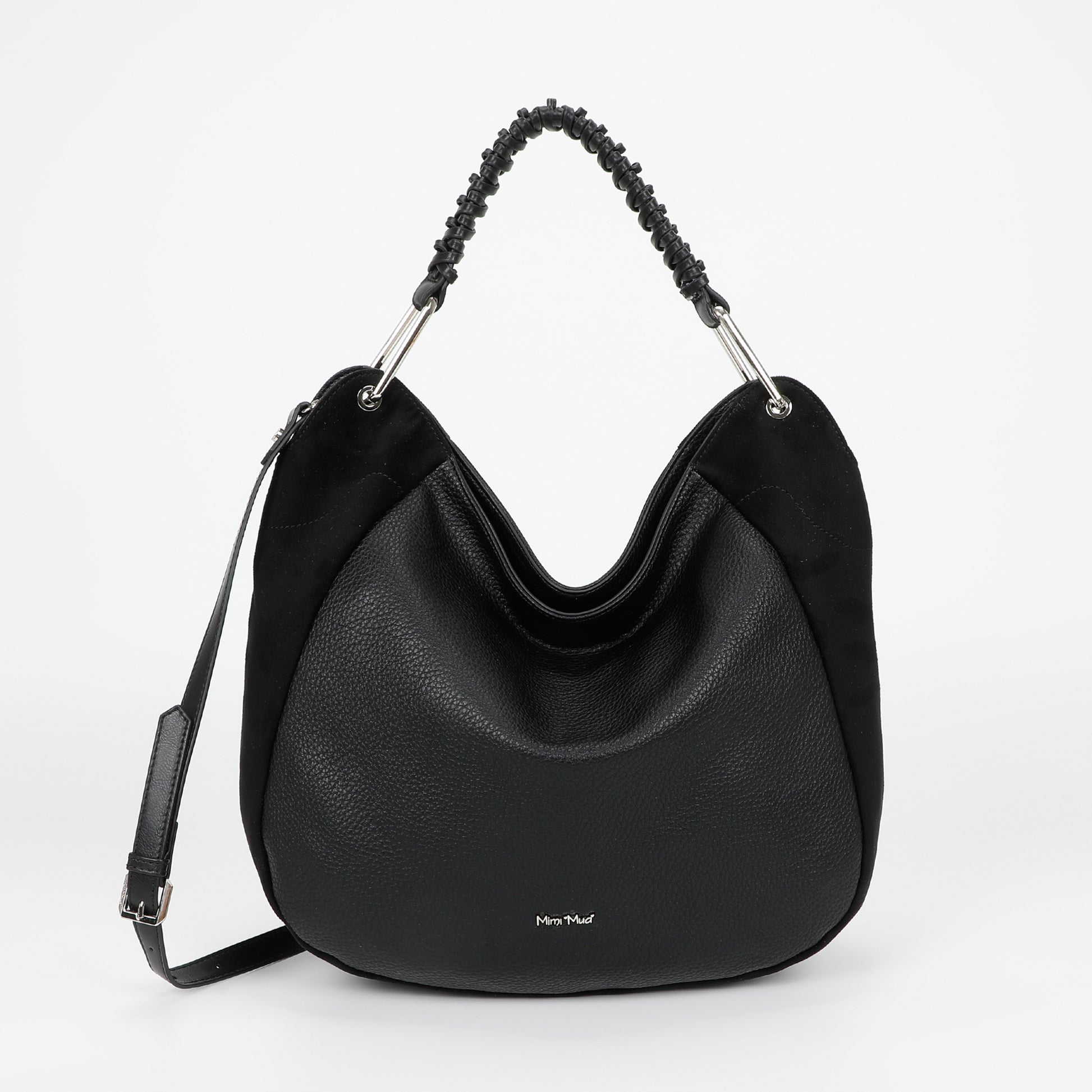 BORSA A SACCA CON DETTAGLIO IN ECO SUEDE