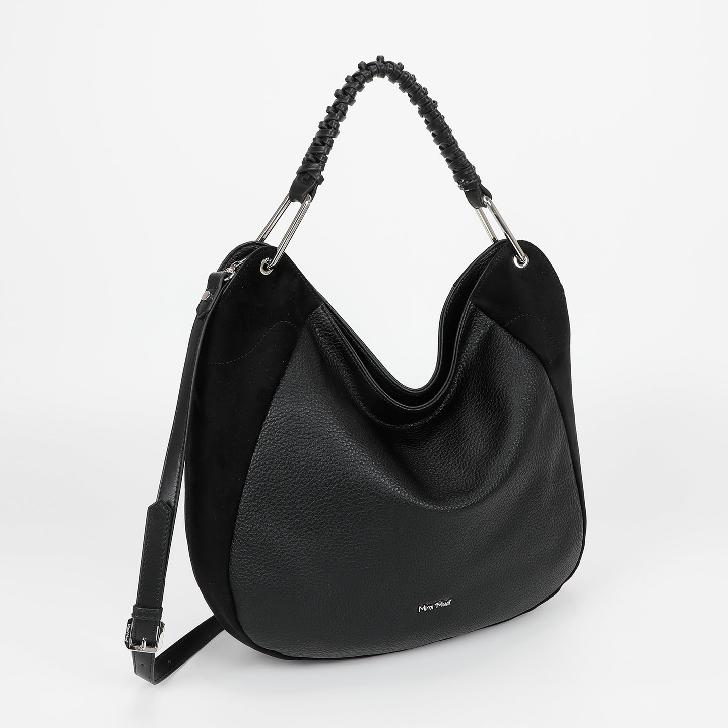 BORSA A SACCA CON DETTAGLIO IN ECO SUEDE