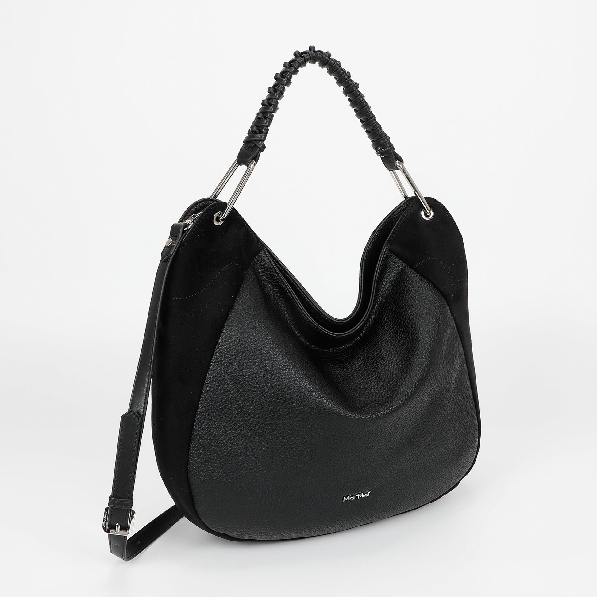 BORSA A SACCA CON DETTAGLIO IN ECO SUEDE