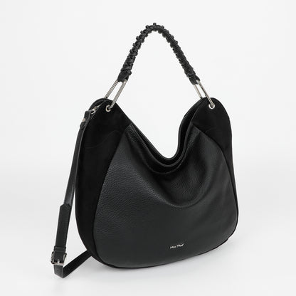 BORSA A SACCA CON DETTAGLIO IN ECO SUEDE