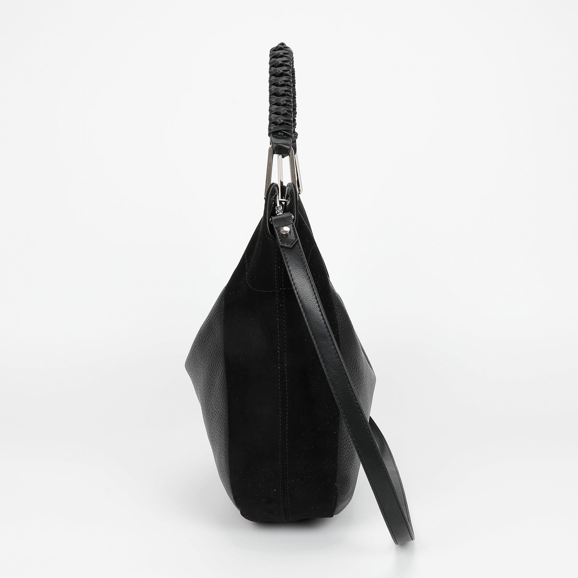 BORSA A SACCA CON DETTAGLIO IN ECO SUEDE