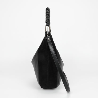 BORSA A SACCA CON DETTAGLIO IN ECO SUEDE