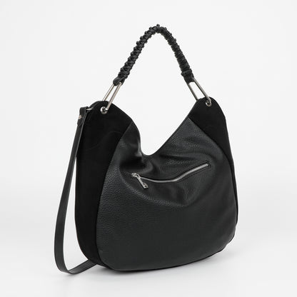 BORSA A SACCA CON DETTAGLIO IN ECO SUEDE