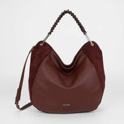 BORSA A SACCA CON DETTAGLIO IN ECO SUEDE