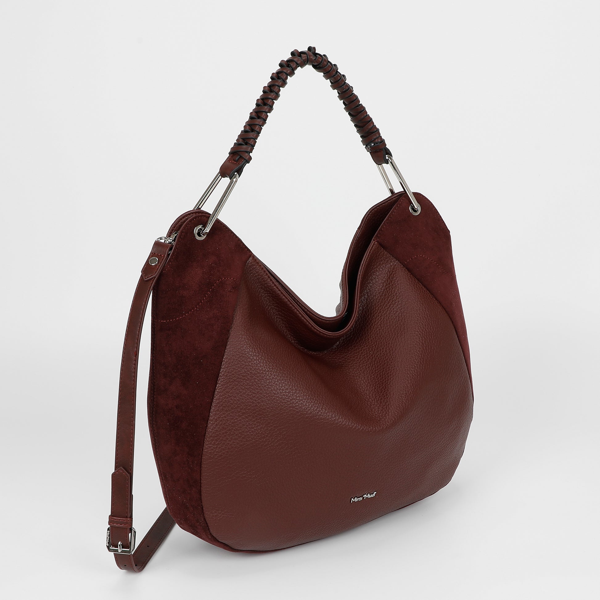 BORSA A SACCA CON DETTAGLIO IN ECO SUEDE