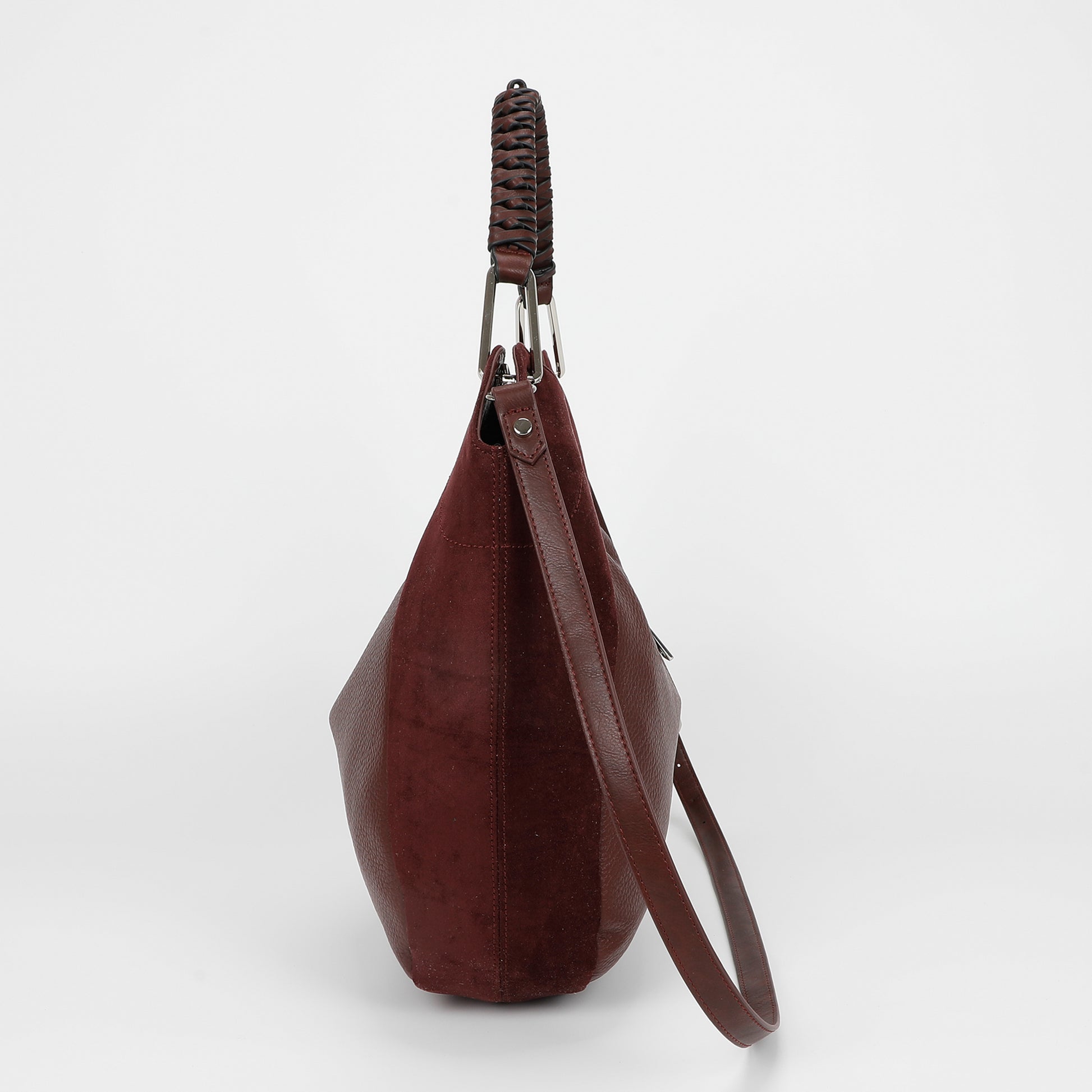 BORSA A SACCA CON DETTAGLIO IN ECO SUEDE