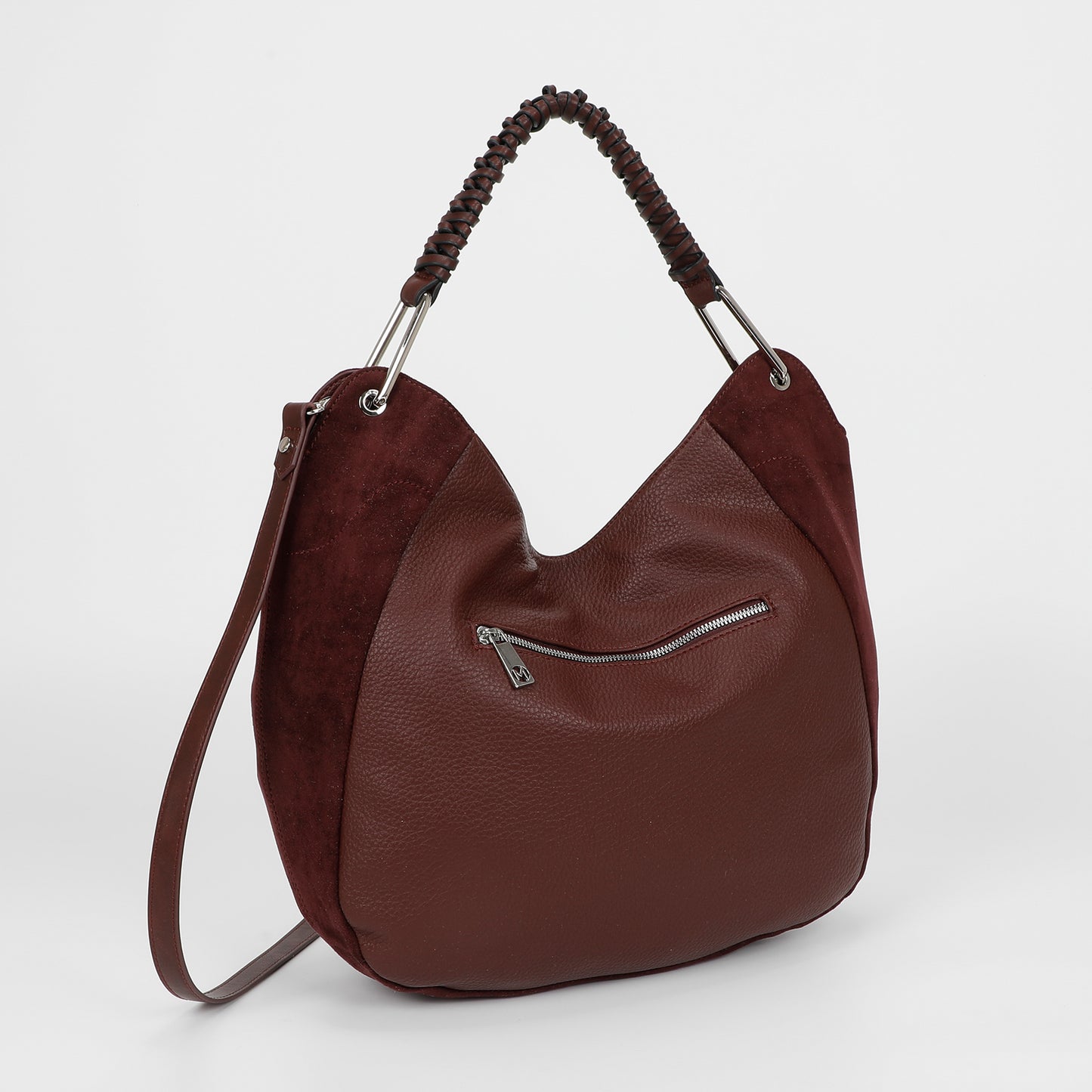 BORSA A SACCA CON DETTAGLIO IN ECO SUEDE