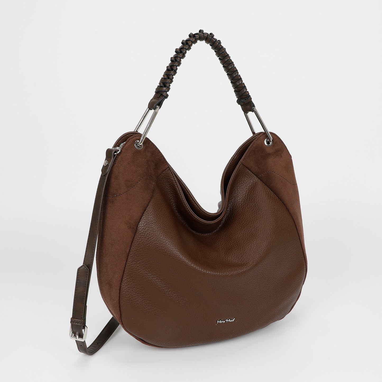 BORSA A SACCA CON DETTAGLIO IN ECO SUEDE