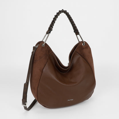 BORSA A SACCA CON DETTAGLIO IN ECO SUEDE