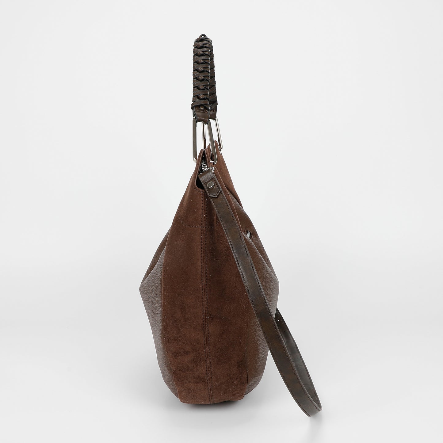 BORSA A SACCA CON DETTAGLIO IN ECO SUEDE