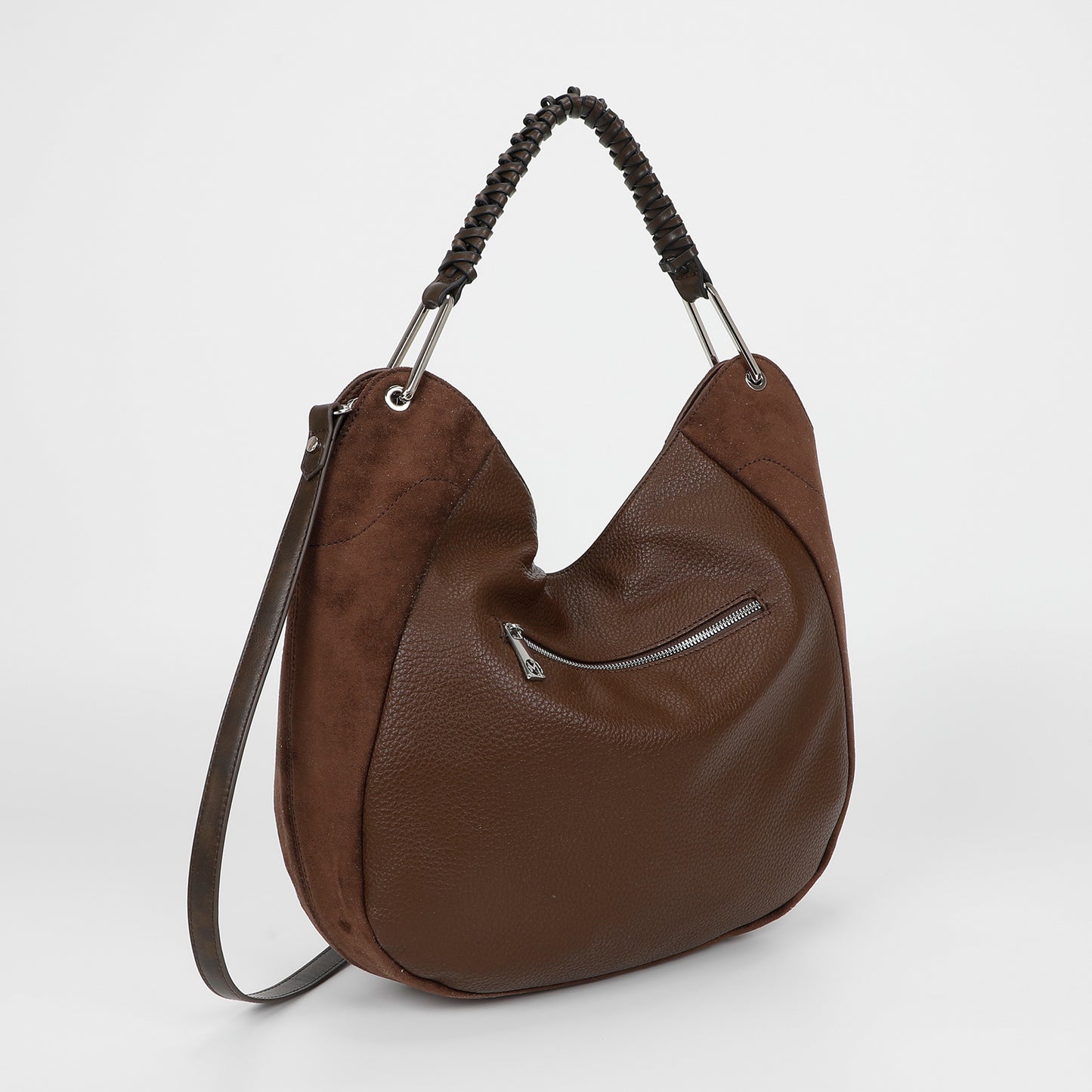 BORSA A SACCA CON DETTAGLIO IN ECO SUEDE