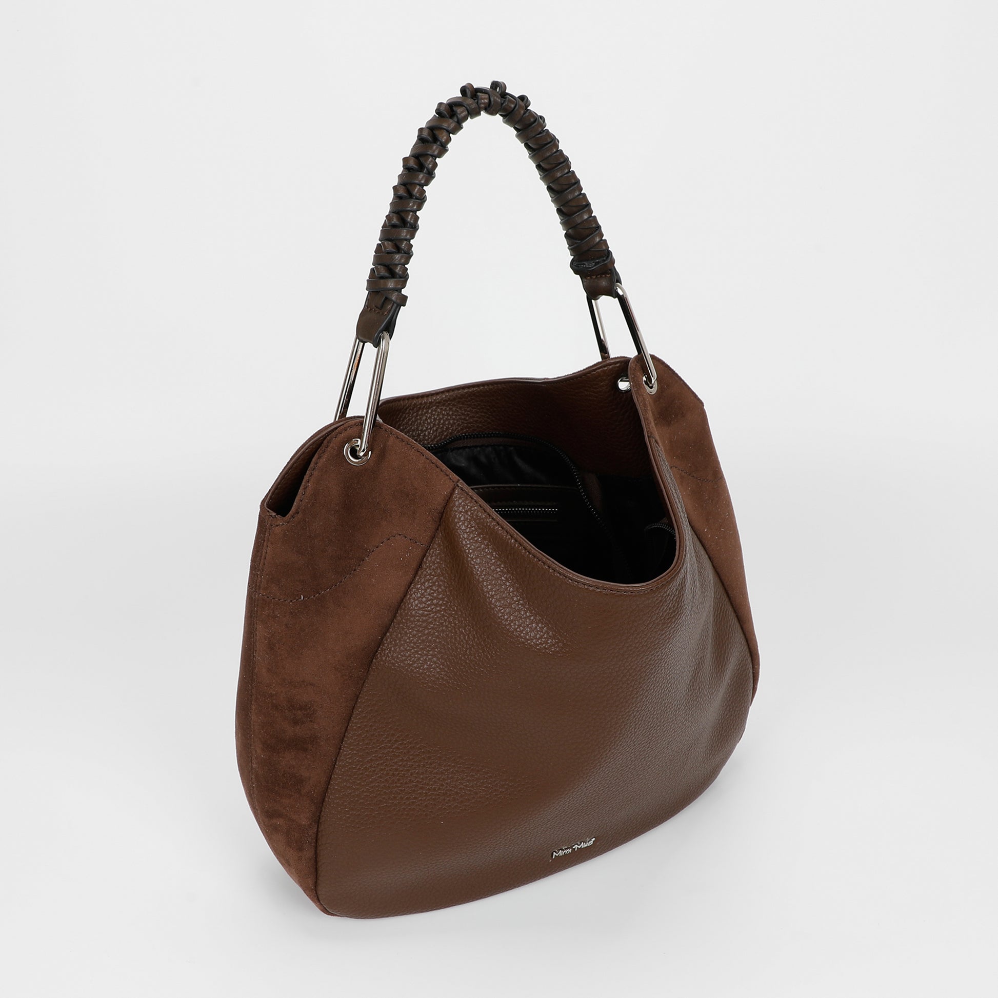 BORSA A SACCA CON DETTAGLIO IN ECO SUEDE