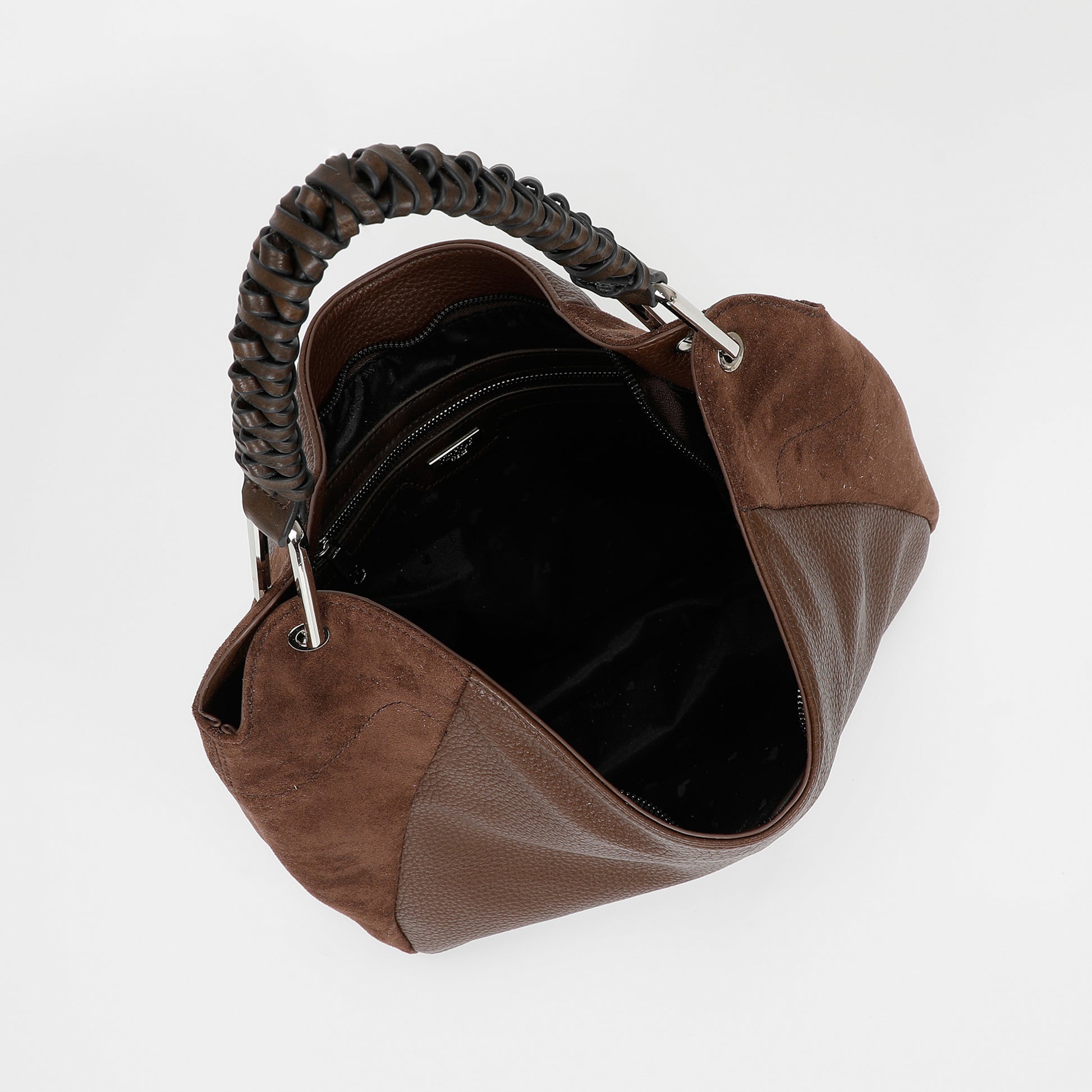 BORSA A SACCA CON DETTAGLIO IN ECO SUEDE