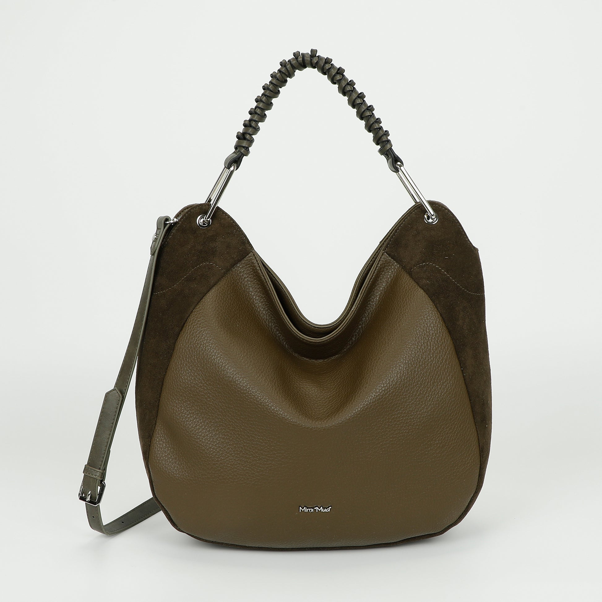 BORSA A SACCA CON DETTAGLIO IN ECO SUEDE