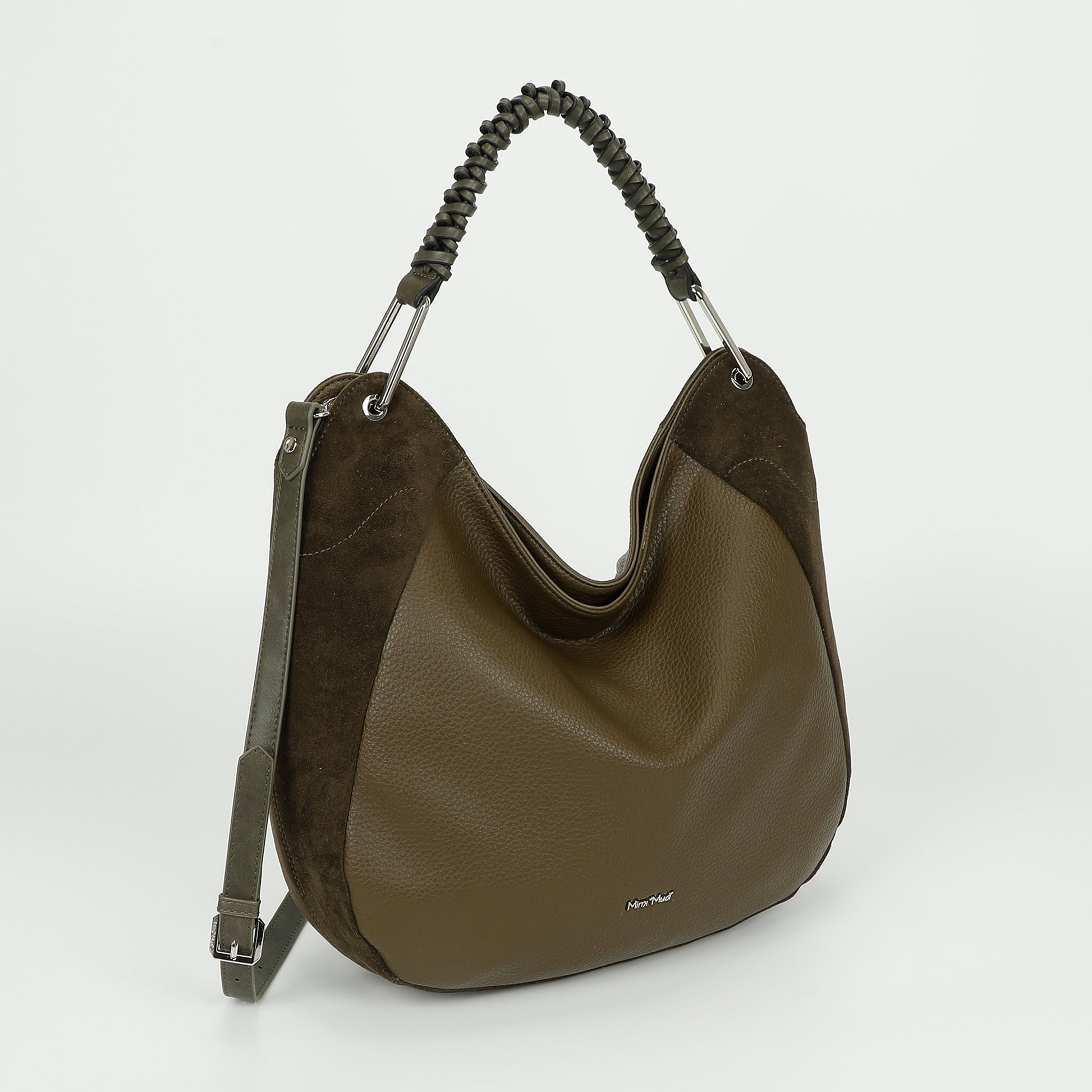 BORSA A SACCA CON DETTAGLIO IN ECO SUEDE