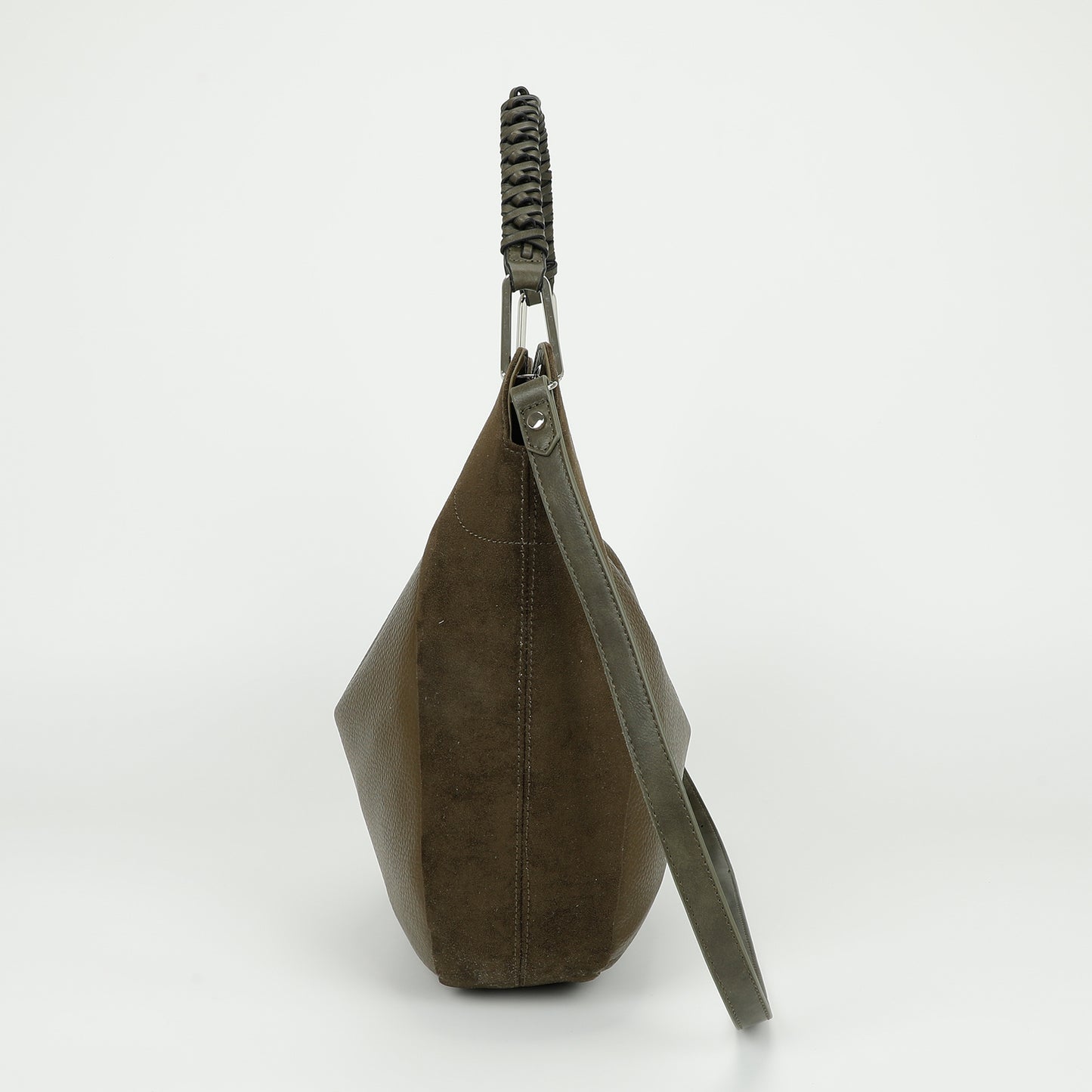 BORSA A SACCA CON DETTAGLIO IN ECO SUEDE