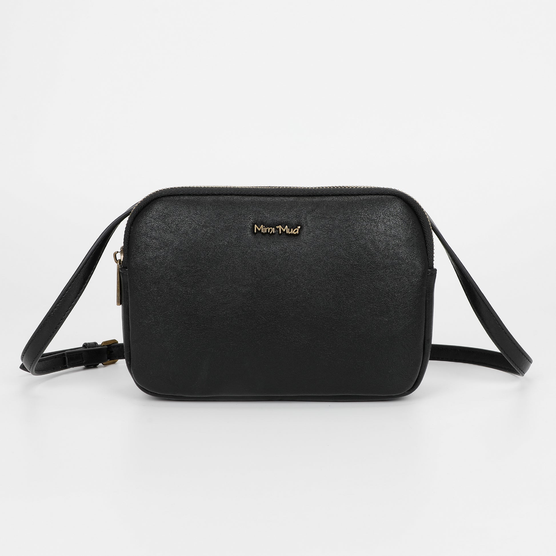BORSA A TRACOLLA CON ACCESSORI IN OTTONE