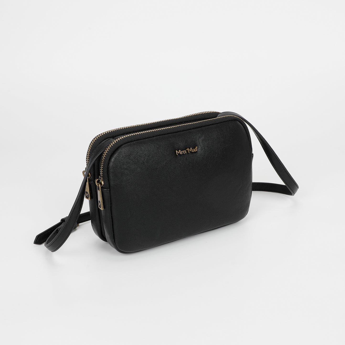 BORSA A TRACOLLA CON ACCESSORI IN OTTONE